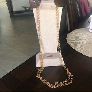Vintage Gold Tone Chain Long Necklace